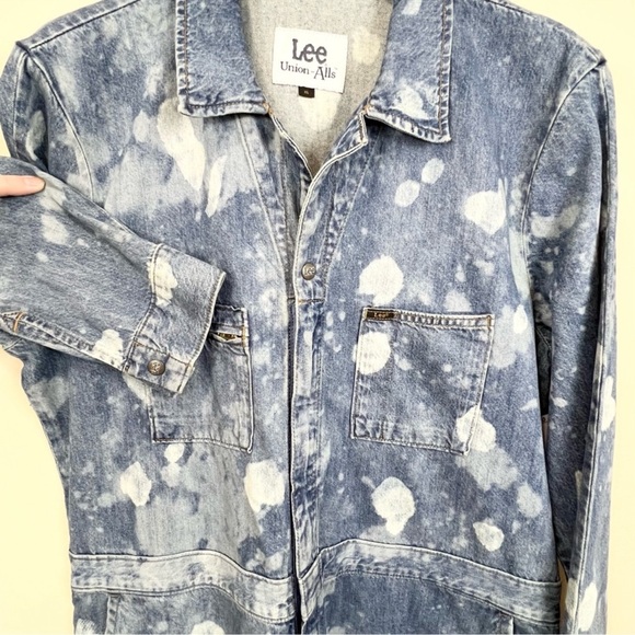 NWT Lee Vintage Modern Union-Alls Coveralls Jumpsuit Denim Splatter XL - Picture 3 of 12
